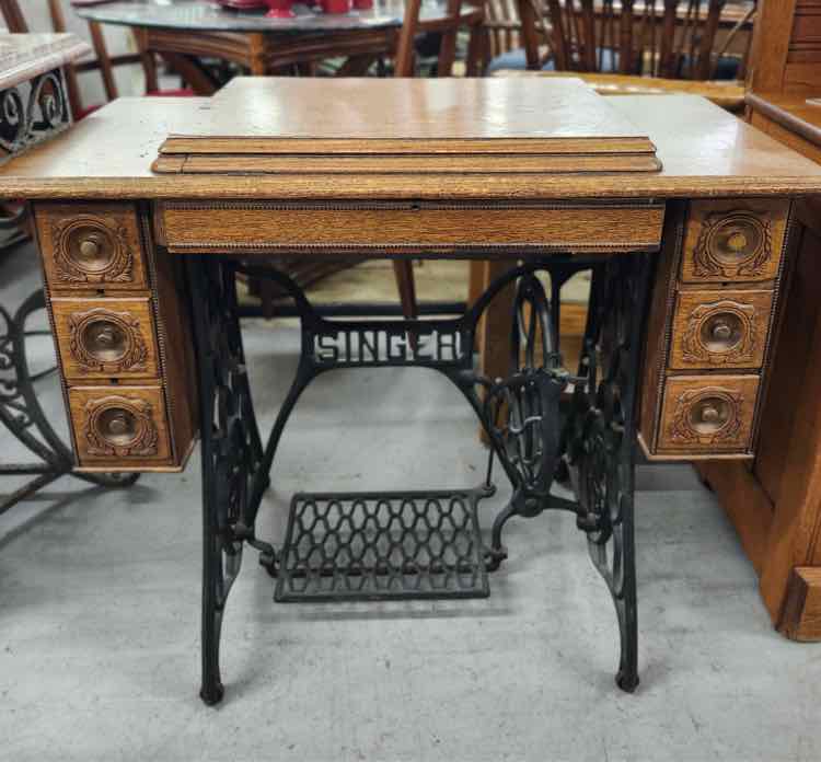 Antique Sewing Machine Table