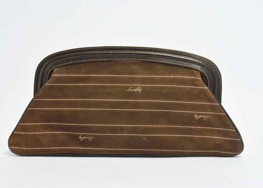 Franco Pugi Brown Leather Clutch