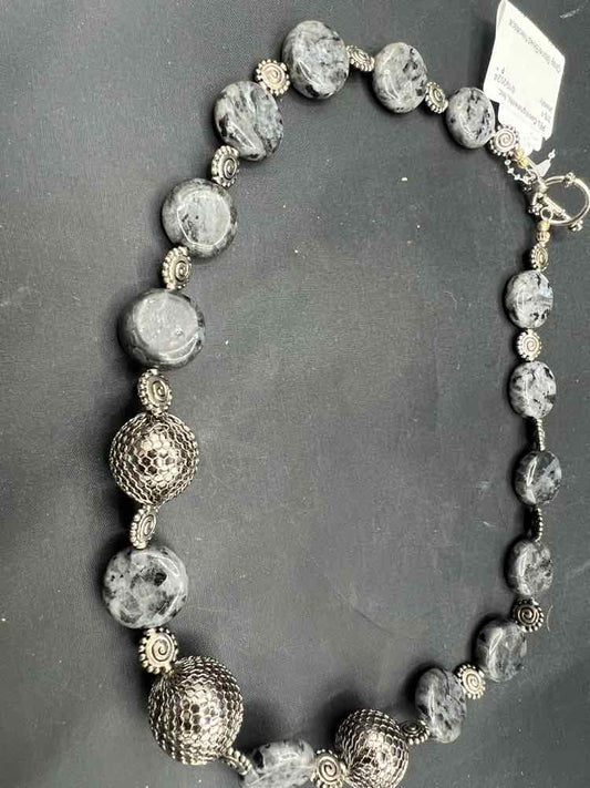 Gray Stone/Bead Necklace