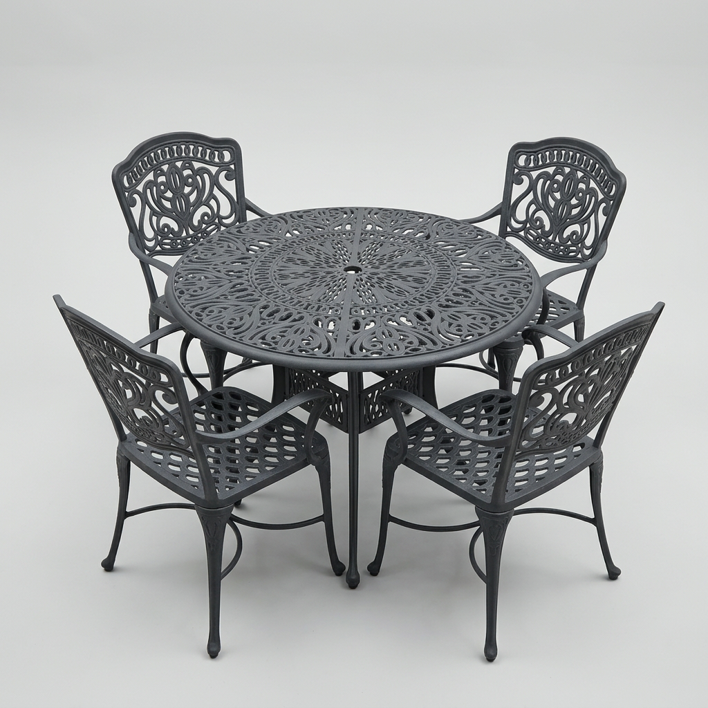 Cast Aluminum Outdoor Dining Set