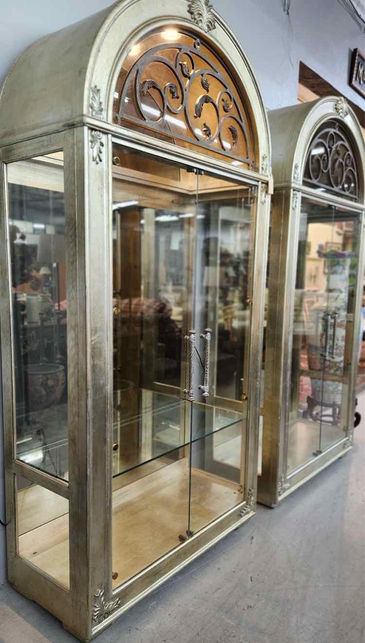 Silver Glass Curio Cabinet