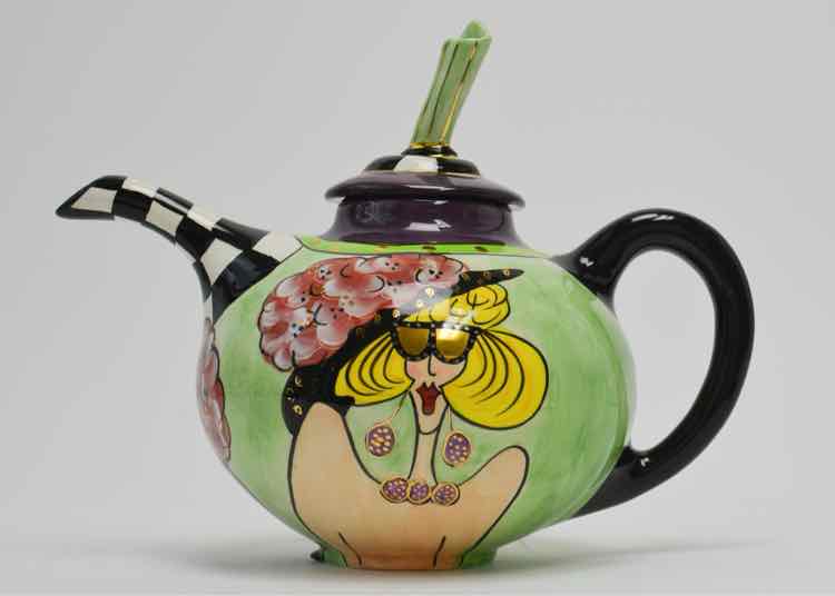 SWAK "Aunt Gertie Teapot" by Lynda Corneille Dishware