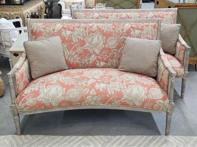 Tangerine & Silver Fairfield Sattee Couch
