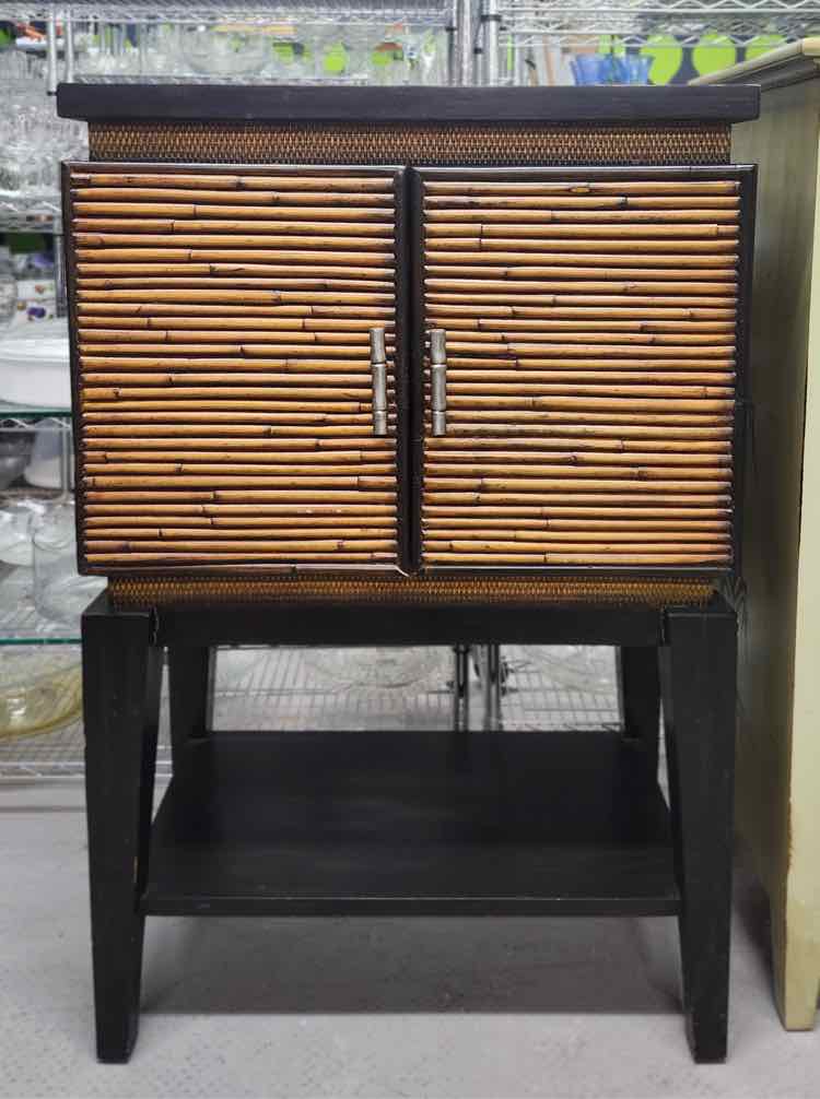 Bamboo Front Wine Cabinet Bar