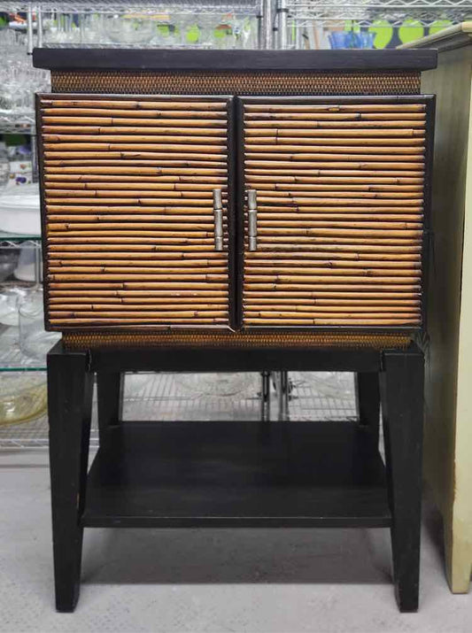 Bamboo Front Wine Cabinet Bar