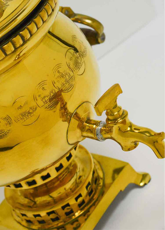 Antique Brass Moroccan Samovar