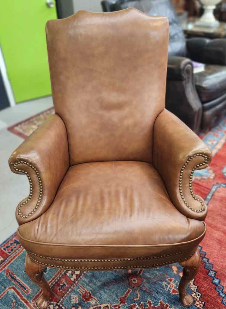 Pair of Leather N. Hickory Chairs