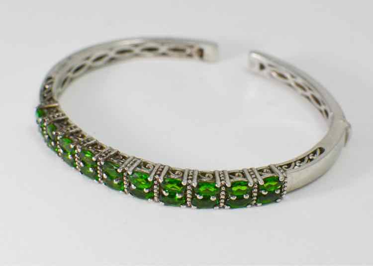 Silver Green Bracelet