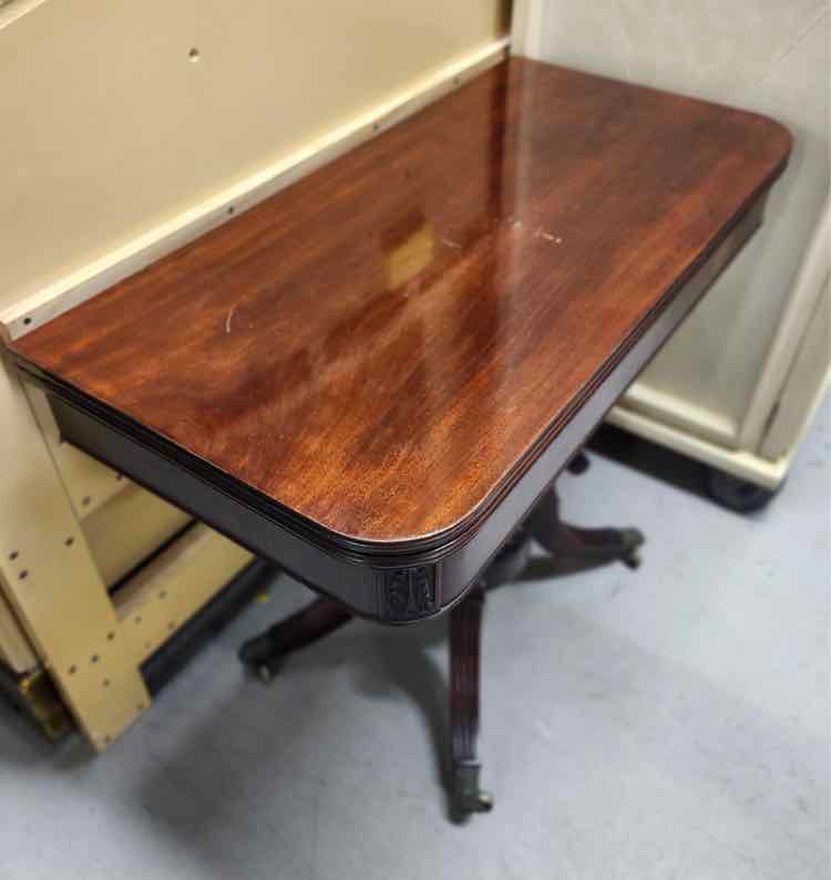 American Empire Swivel Top Mahogany Game Table