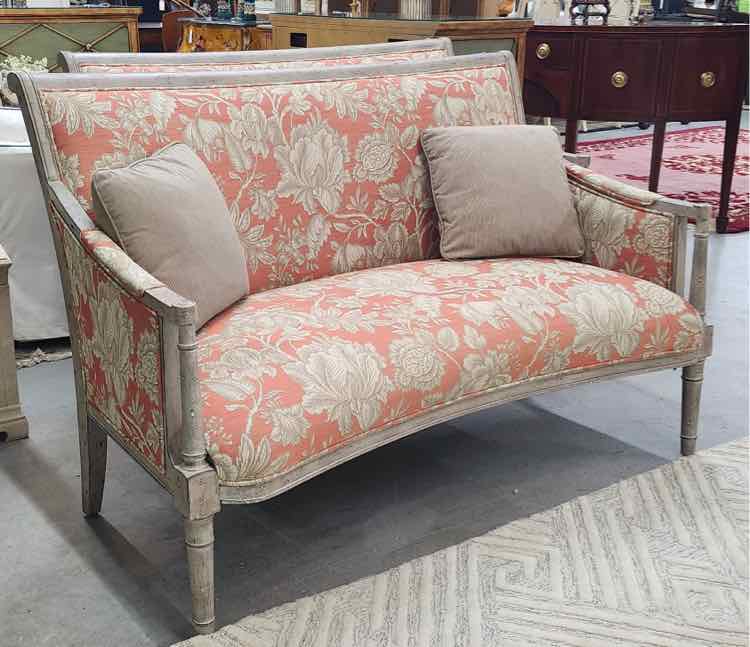 Tangerine & Silver Fairfield Sattee Couch