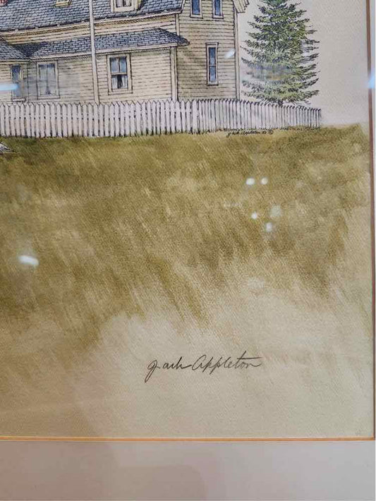 Art Watercolor 'Lighthouse Pemaquid Point'