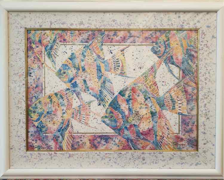 Art 'Tropical Fish' Watercolor Print by Sherri Reeve