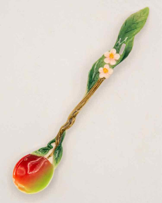 Franz Green Floral Porcelain Spoon