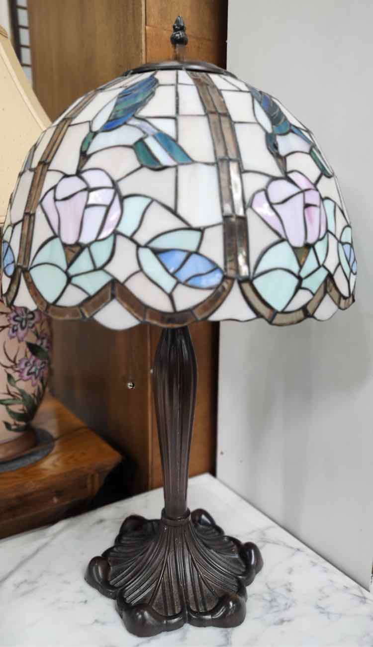 Rose Stained Glass Lamp