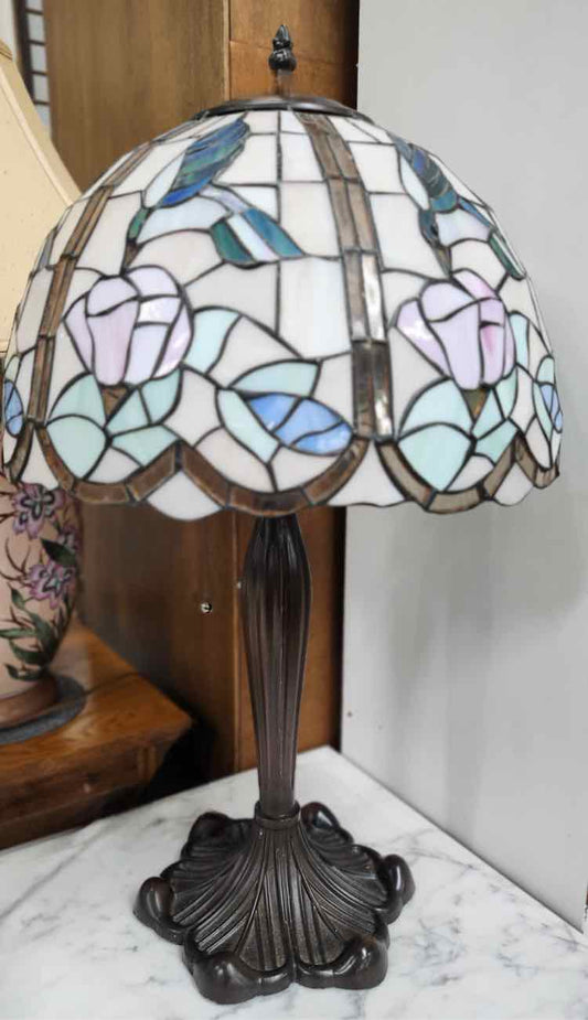 Rose Stained Glass Lamp