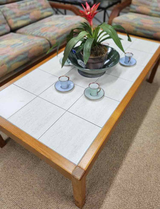 Danish Teak & Tile Coffee Table