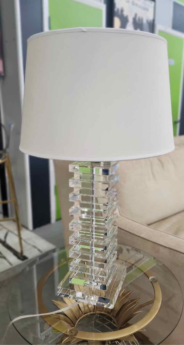 Pair of Crystal Lamps