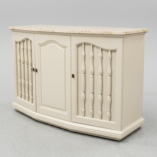 White Stone Top Cabinet