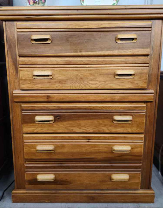 Oak Tall Boy Dresser
