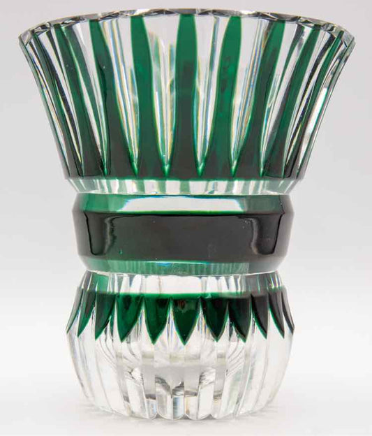 Val Saint Lambert Emerald Green Crystal Vase