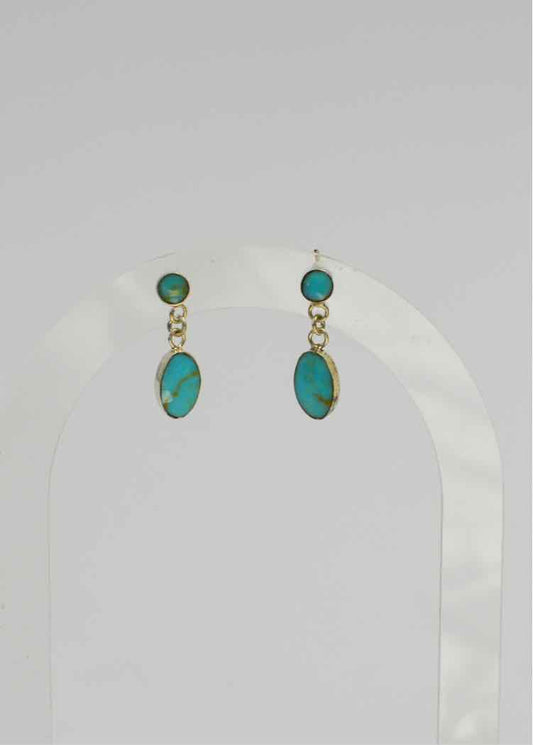 Sterling Turquoise Drop Earrings