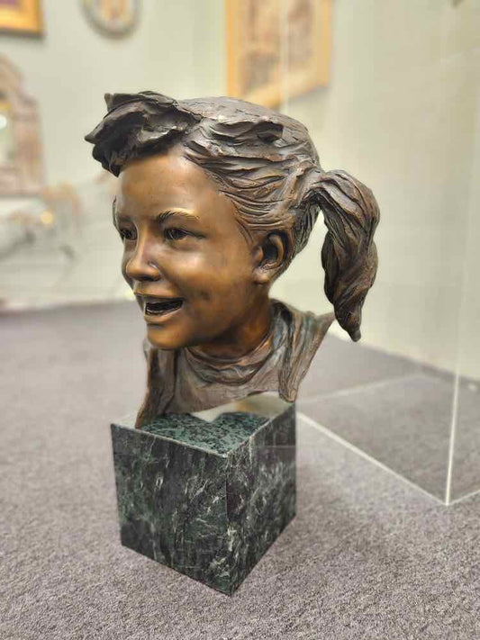 "Joy" Bronze Bust by Glenna M. Goodacre Art