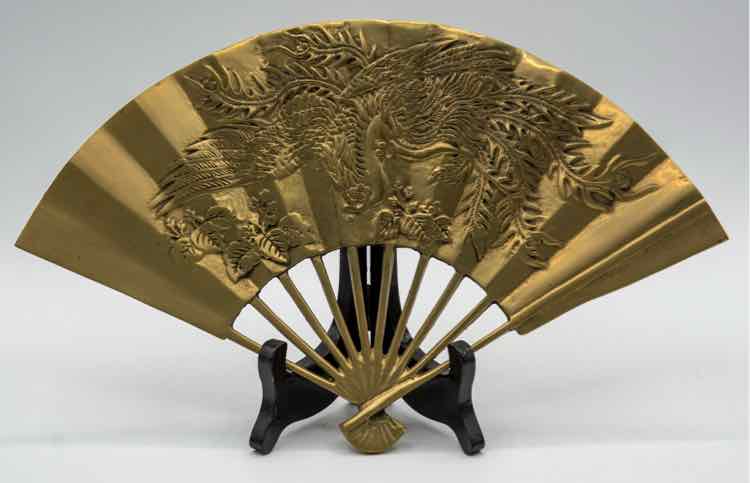 Brass Phoenix Bird Fan