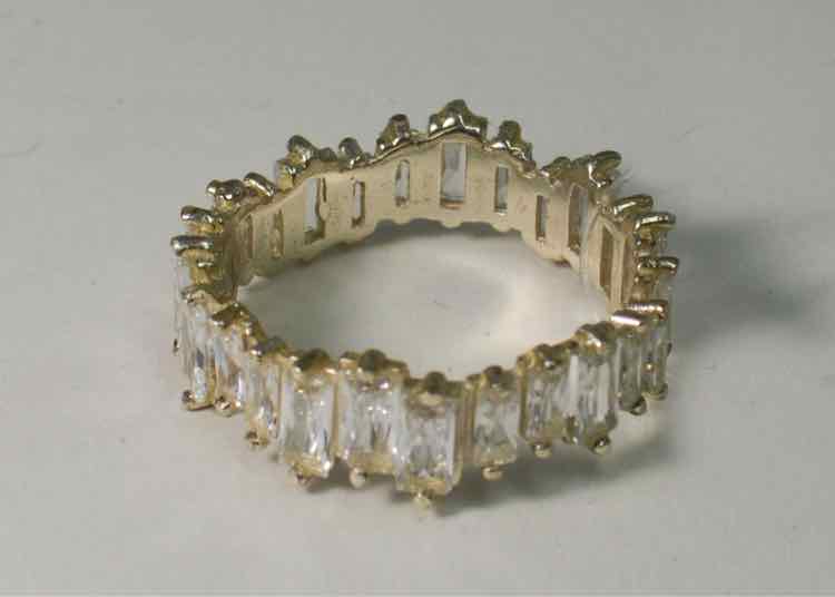 Titanium .925/Clear Stone Ring