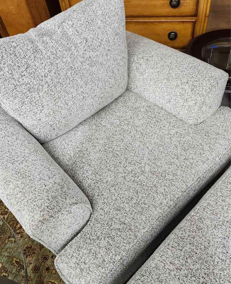 Light Gray Chair w/Storage Ottoman