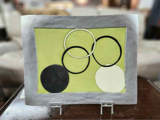 Abstract Geometric Circle Decor