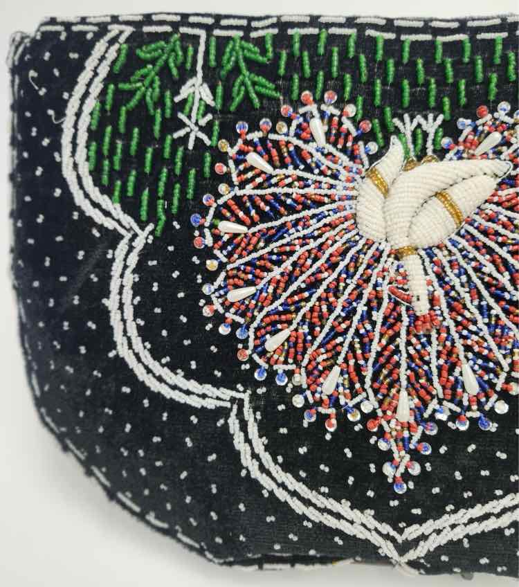 Garfinckels Beaded Peacock Purse in Box