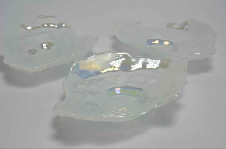 Pearlescent Oyster Shell Plates