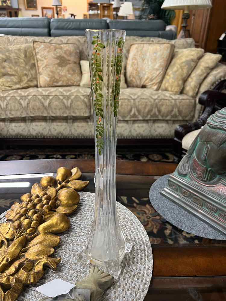 Decor Embellished Glass Vase