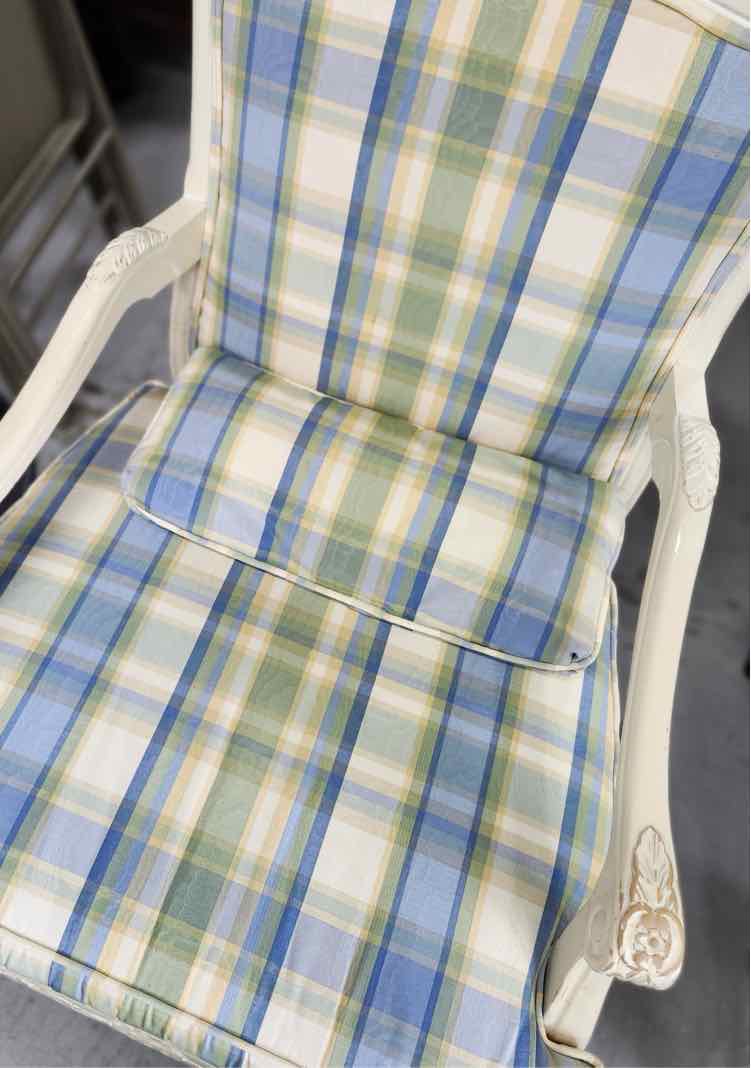 Plaid French Chair