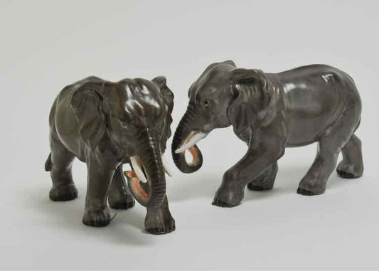 Pair of Ceramic Elephants
