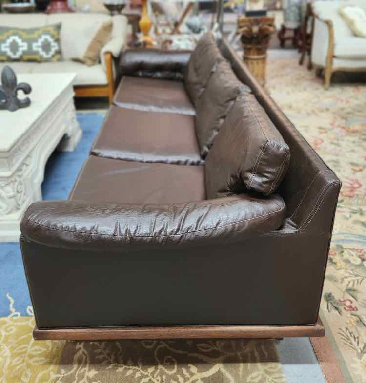MCM Brown Leather Couch