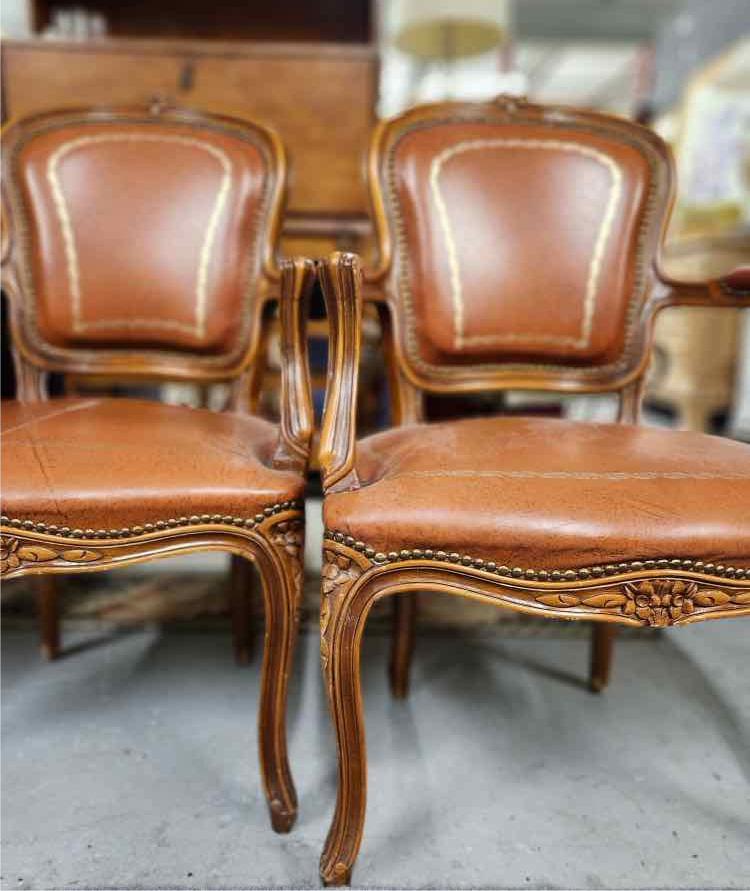 Pair of Leather Arm Chair
