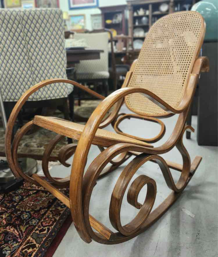 Oak & Caine Bentwood Rocking Chair