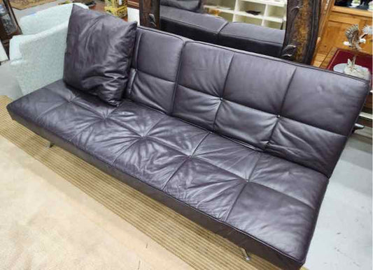 French Leather Futon