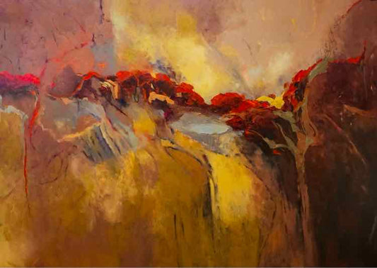 Art "Lake on the Sun" Acrylic