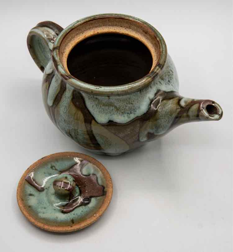Wood Fired Natural Glaze Teapot b Elizabeth Kendall