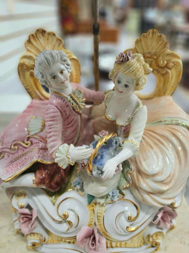 Pair of Capo Di Monte Lamps