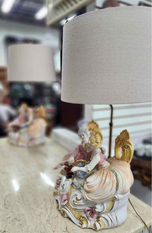 Pair of Capo Di Monte Lamps