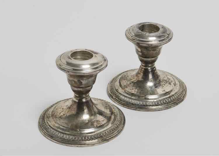 Pair of Sterling Candle Holders