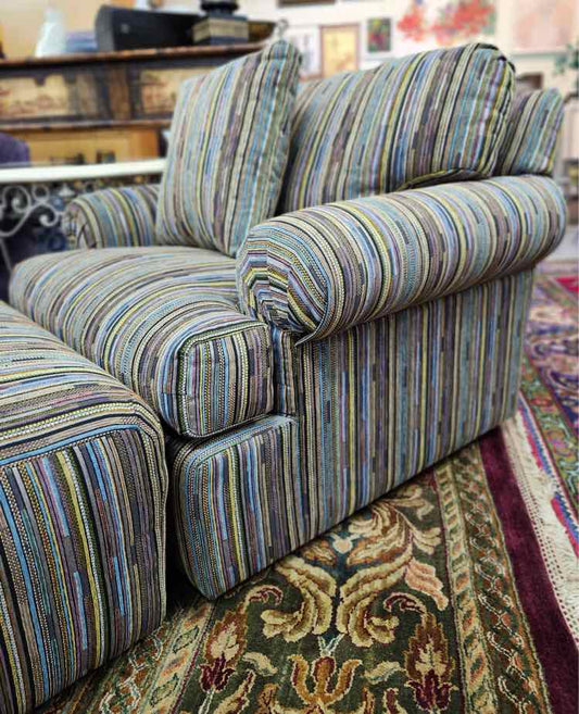 Multi Colored Chair w/Ottoman