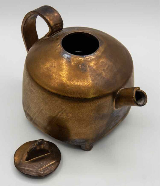 Copper Glaze Ceramic Teapot by Kathy Nartuhi