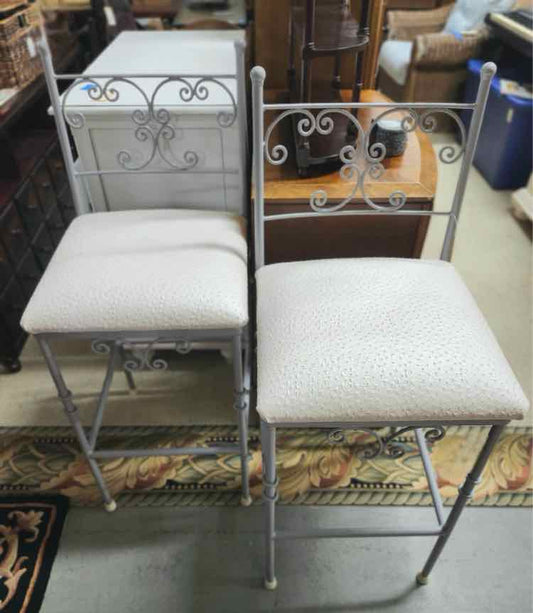 Pair of Metal Counter Stools