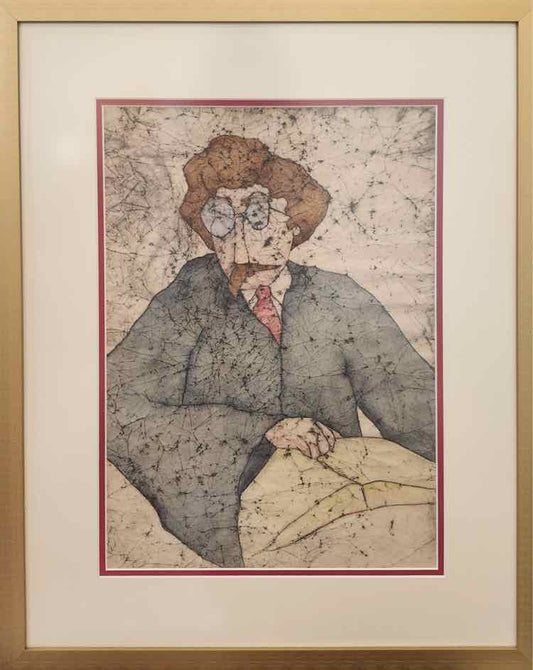 Art 'Professor' Print on Crinkle Paper by Jennifer L. Imanc