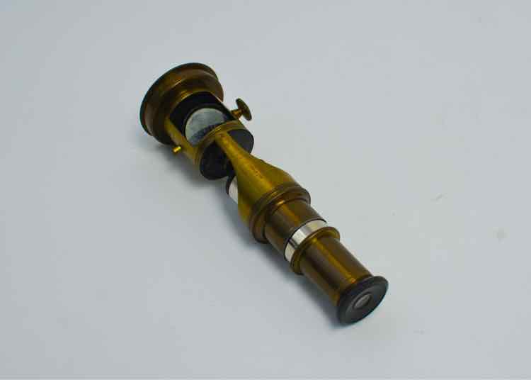 Antique Brass "Field Pocket" Microscope w/ Case