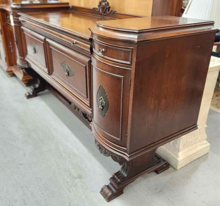 Antique Dark Wood Server